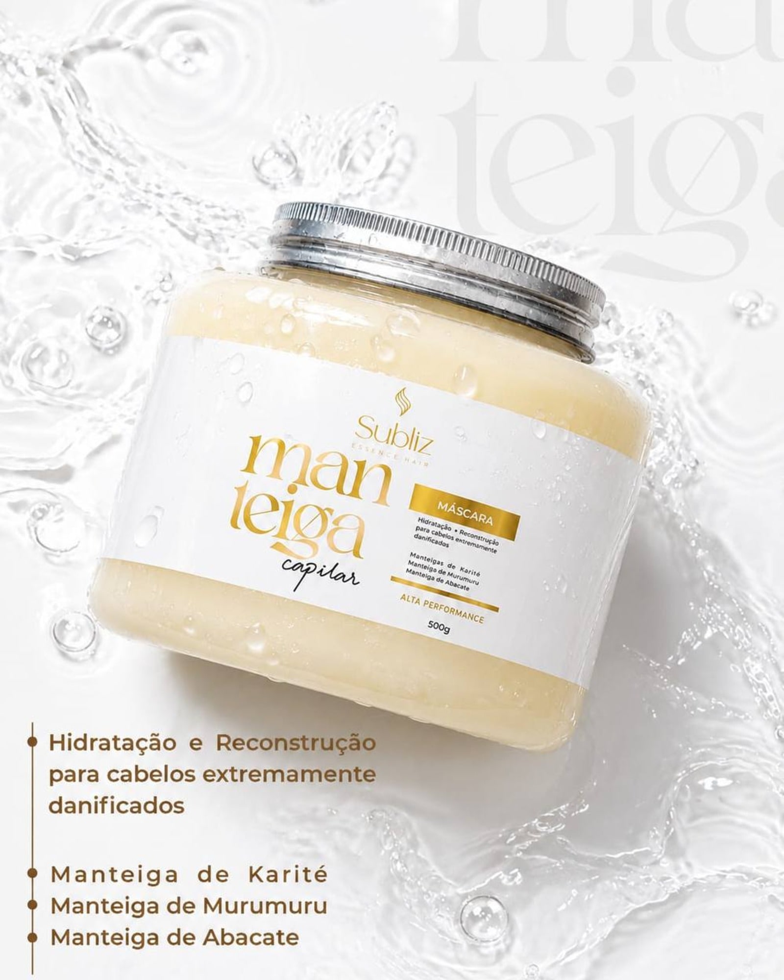 Linha Manteiga Capilar Máscara Subliz Essence Hair