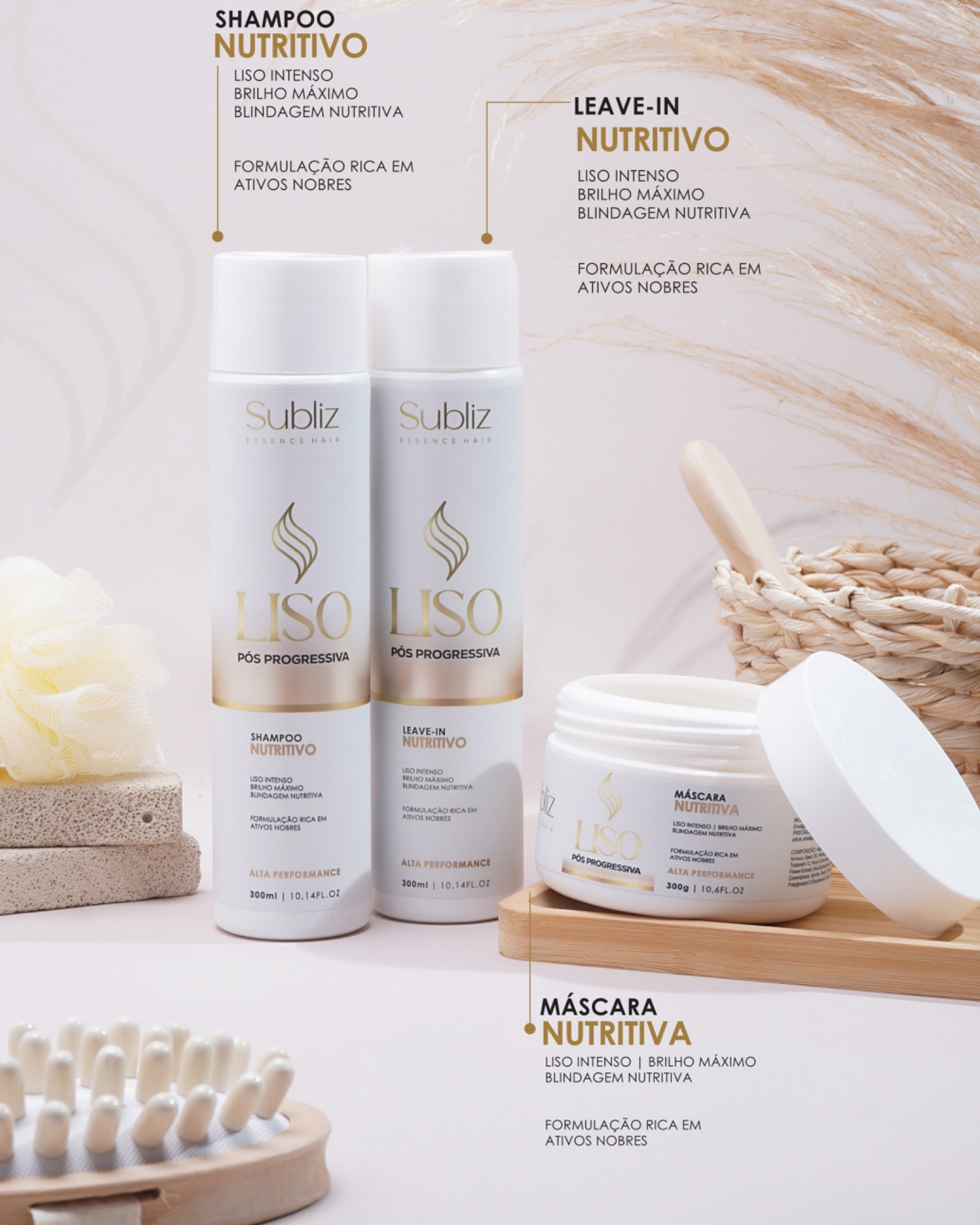 Linha Kit Liso Pós Progressiva Subliz Essence Hair